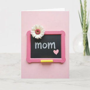 Roze schoolbord Moeder kaart