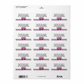 Roze schoolbus Wheels Etiket (Full Sheet)