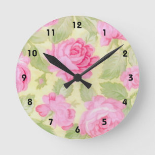Roze Schoonheden Wandklok Ronde Klok