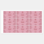 Roze Schoonheid 1 OZ/30ml Fles Waterdicht Label (Vel)