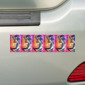 roze schoonheid bumpersticker (Op auto)