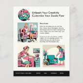 ⭐️Roze Schoonmakende Bedrijfs Flyer Sjabloon Retro (Achterkant)