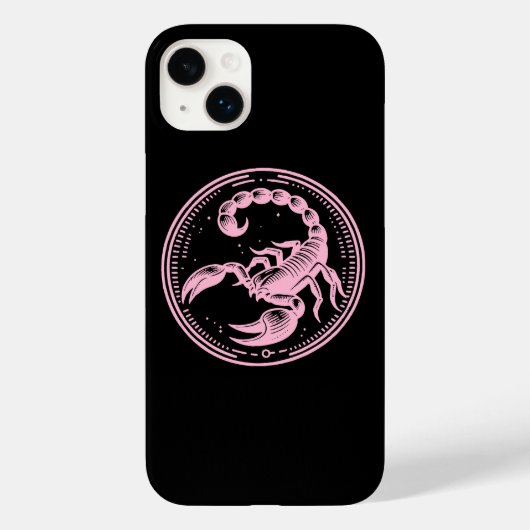 Roze Schorpioen Astrologie Zodiac Teken Schorpioen Case-Mate iPhone Case (Achterkant)