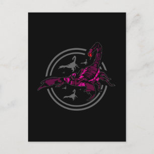 Roze Schorpioen Briefkaart
