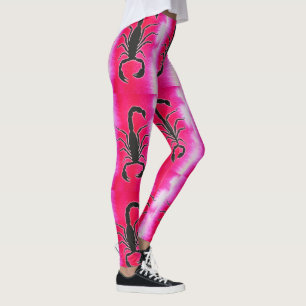 roze schorpioen leggings