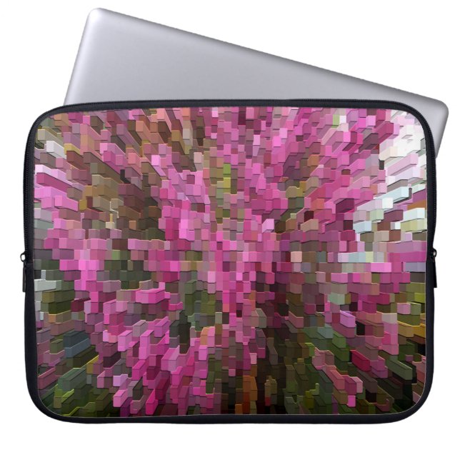 Roze schouderroze.... laptop sleeve (Voorkant)