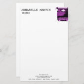 roze schrijfmachine briefterhead briefpapier (Voorkant / Achterkant)