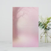 roze schrijfpapier briefpapier (Staand voorkant)