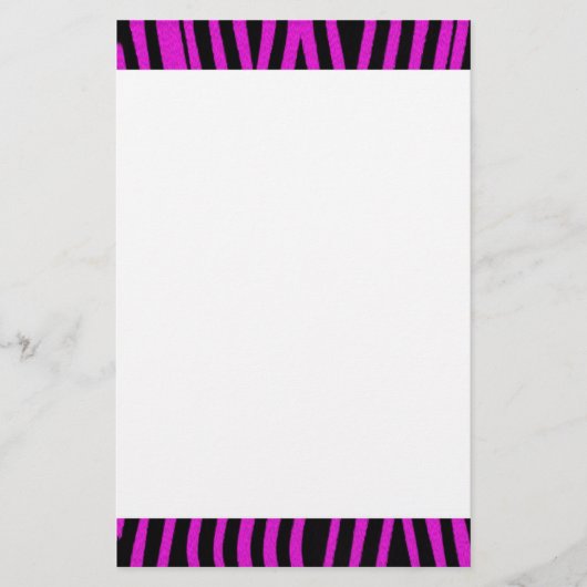 Roze schrijfpapier met Zebra Briefpapier (Voorkant)