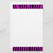 Roze schrijfpapier met Zebra Briefpapier (Voorkant / Achterkant)