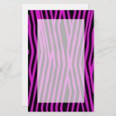 Roze schrijfpapier met Zebra Briefpapier (Voorkant / Achterkant)