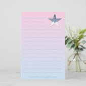 roze schrijfpapier voor kinderen briefpapier (Staand voorkant)