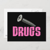 Roze schroeven briefkaart (Voorkant / Achterkant)