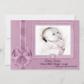 Roze Schroot Baby Aankondiging (Voorkant)