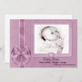 Roze Schroot Baby Aankondiging (Voorkant / Achterkant)