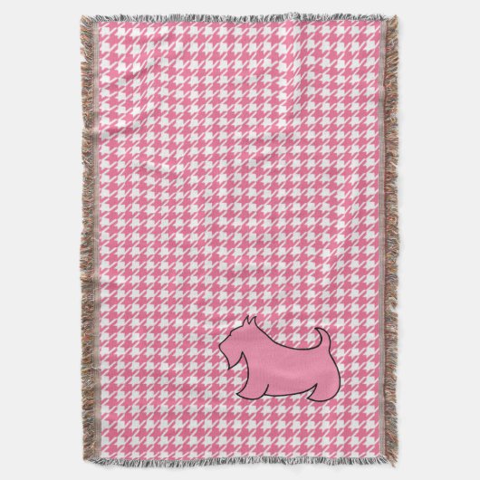 Roze Scottish Terrier Scotty Dog Bedroom Blanket Deken (Voorkant Verticaal)