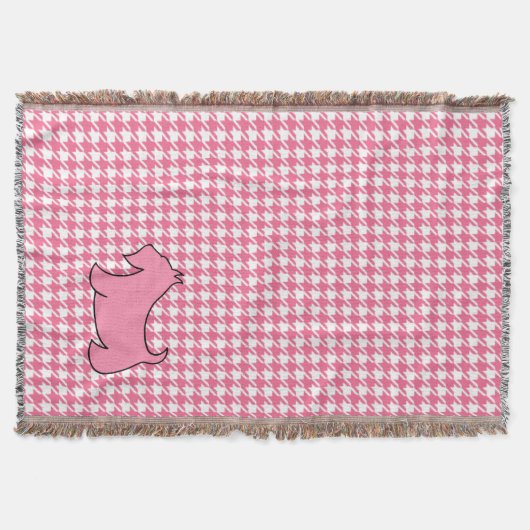 Roze Scottish Terrier Scotty Dog Bedroom Blanket Deken (Voorkant)
