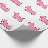 Roze Scottish Terrier Wrapping Paper Cadeaupapier (Hoek)