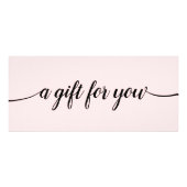 Roze Script Calligraphy Salon Sp aGift Certificate Reclamekaart (Voorkant)