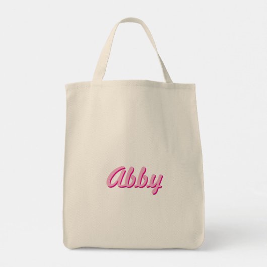 Roze Script Handwriting Fun Trendy Aangepast Tote Bag (Achterkant)