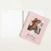 Roze Script Logo Foto Make-up Aanpasbaar Planner (Display)