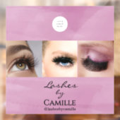 Roze Script Logo Foto Make-up Studio Ruit Raamsticker (Vel 2)