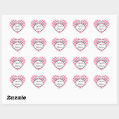 Roze Script -Uit de keuken van- Jar/Label Hart Sticker (Vel)