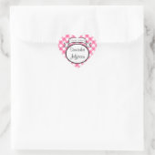 Roze Script -Uit de keuken van- Jar/Label Hart Sticker (Tas)
