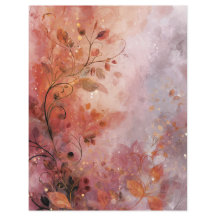 Roze Scroll Lente Blad Scrapbook Papier
