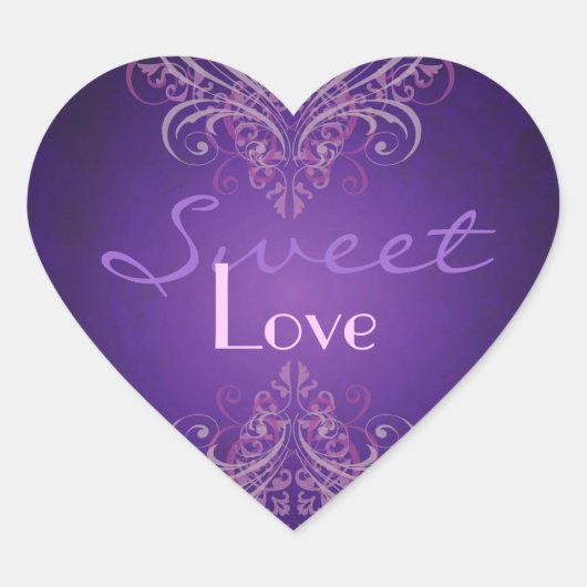  Roze Scroll Paarse Snoep Buffet Sticker (Voorkant)