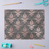 Roze scrollwerk op de loskoppeling van houtskool tissuepapier (Craft)