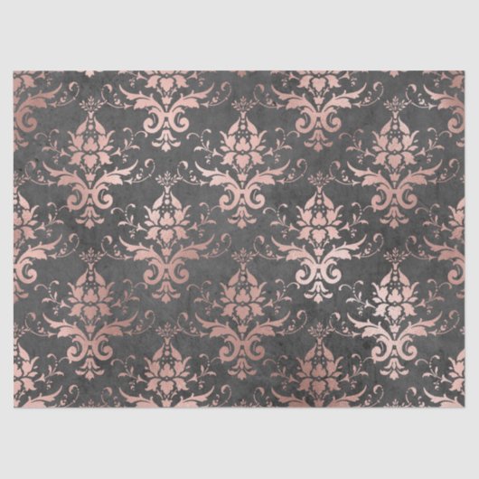 Roze scrollwerk op de loskoppeling van houtskool tissuepapier (Voorkant)