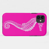 Roze Seahorse iPhone Case (Achterkant (horizontaal))