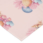 Roze Seashell Beach Party Tafelkleed (Gekanteld)