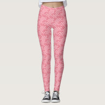 Roze Seashell Zeemeermin Schaal Leggings Yogabroek