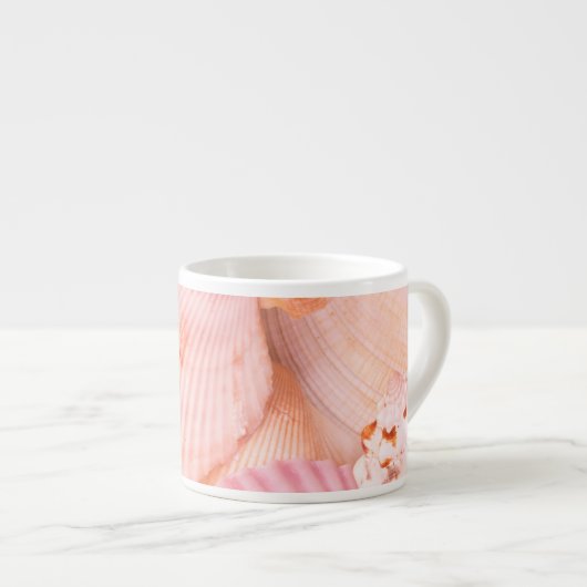 Roze Seashells Espresso Kop (Voorkant rechts)