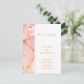 Roze Seashells Kaart (Staand voorkant)