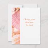 Roze Seashells Kaart (Achterkant)
