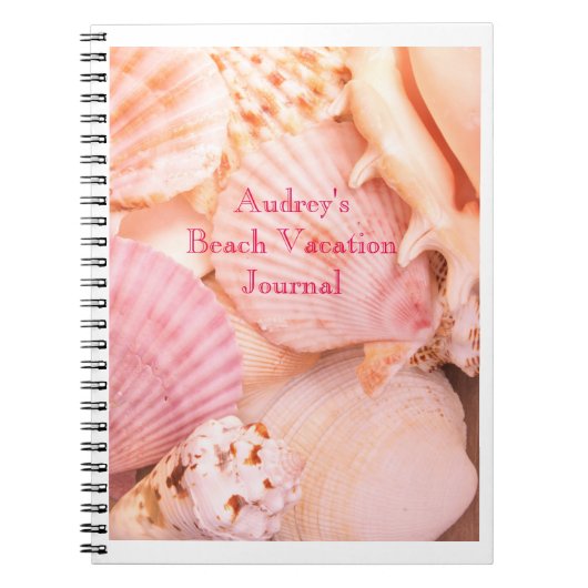 Roze Seashells Notitieboek (Voorkant)
