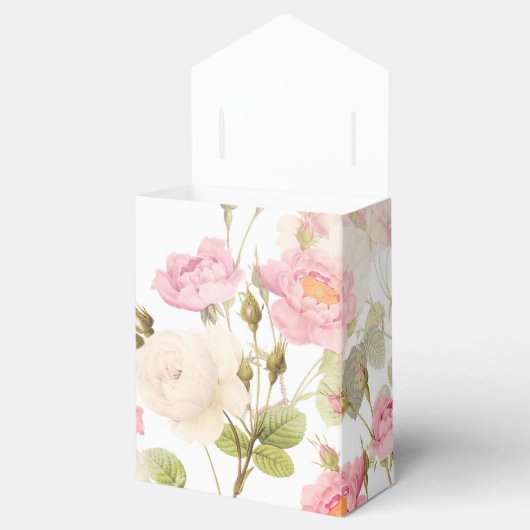 Roze Sepia Rozen Illustratie van beemdje Bedankdoosjes (Geopend)