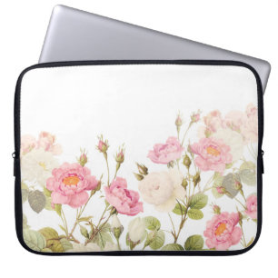 Roze Sepia  Rozen Illustratie van beemdje Laptop Sleeve
