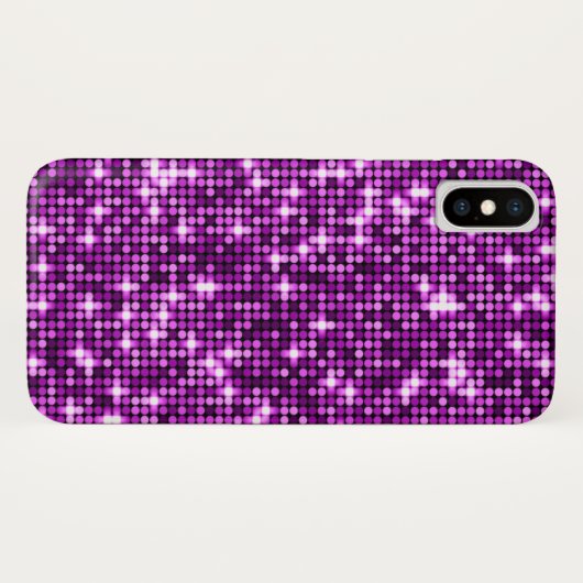 Roze Sequins Telefoon Case (Achterkant (horizontaal))