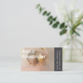 Roze sereniteit ontwerp 3 visitekaartje (Staand voorkant)