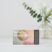 Roze sereniteit ontwerp 7 visitekaartje (Staand voorkant)