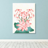 Roze Serenity Canvas Afdruk (Insitu (Houten vloer))