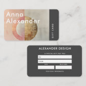 Roze Serenity Design 7 Gift Kaart Visitekaartje (Voorkant / Achterkant)