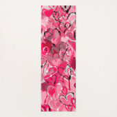 Roze Serenity: Speelse Graffiti Love Hearts Yogamat (Achterkant)