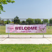 Roze seringen bloemen spandoek (Insitu)