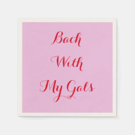 roze servetten op maat voor vrijgezellenfeest