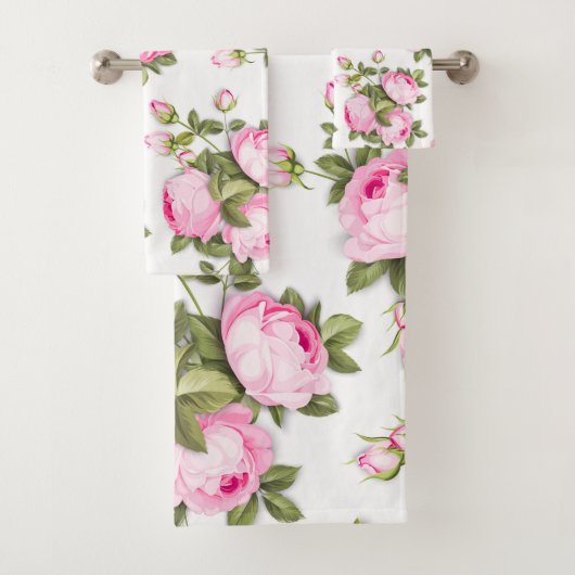   Roze set handdoeken van Floral (Insitu)